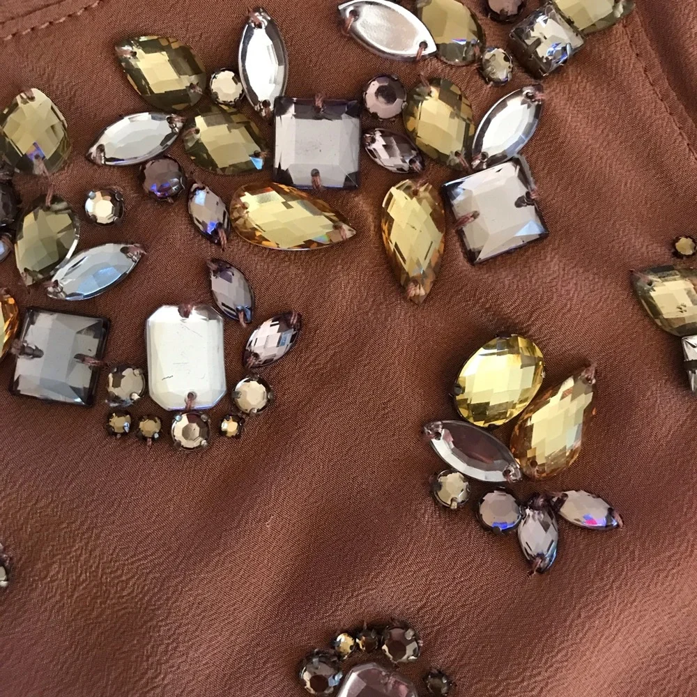 J. Crew Collection Silk & Beaded Tank